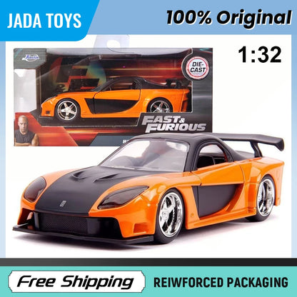 In Stock JADA 1:32 Fast & Furious 1997 Mazda RX-7 Han's Ride Alloy Die-cast Car Model Original Box Gifts Collecting hobbies