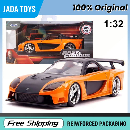 In Stock JADA 1:32 Fast & Furious 1997 Mazda RX-7 Han's Ride Alloy Die-cast Car Model Original Box Gifts Collecting hobbies