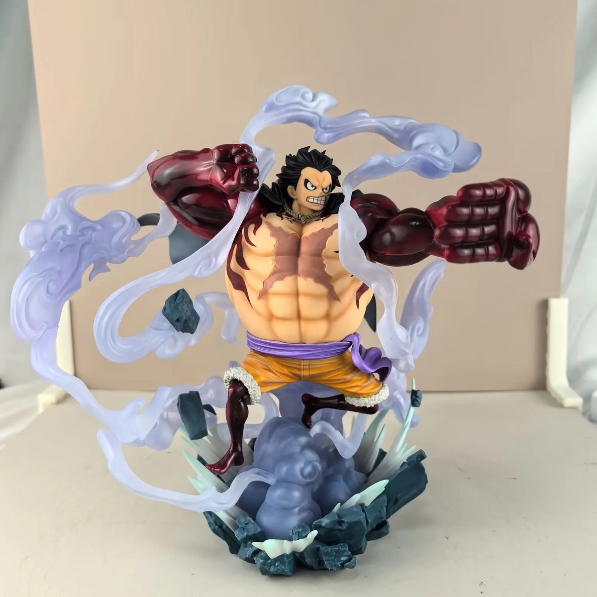 2025 New One Piece ZERO Ghost Island Luffy Four Speed Monster Battle Super Battle One Piece Model Ornament Box Set Handmade