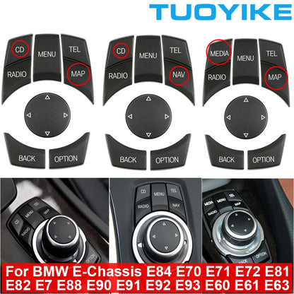 Car Interior Console CIC i-Drive Multimedia Control Button For BMW 1 3 5-Series X1 E84 X5 X6 E70 E71 E81 E82 E90 E91 E92 E60 E61