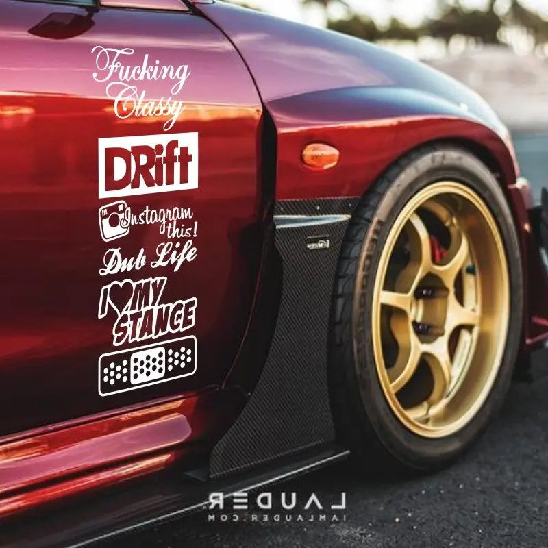 Funny JDM Car Sticker Vinyl Decal Auto Body Window Bumper Decoration Waterproof Personalized Tuning Accessories Universal