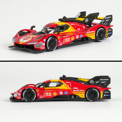 Bburago 1:64 Ferrari 499P 83 51  LMH (2023 24H LE MANS CHAMPION) Racing Die Cast Vehicles Model Formula Racing Car Toys