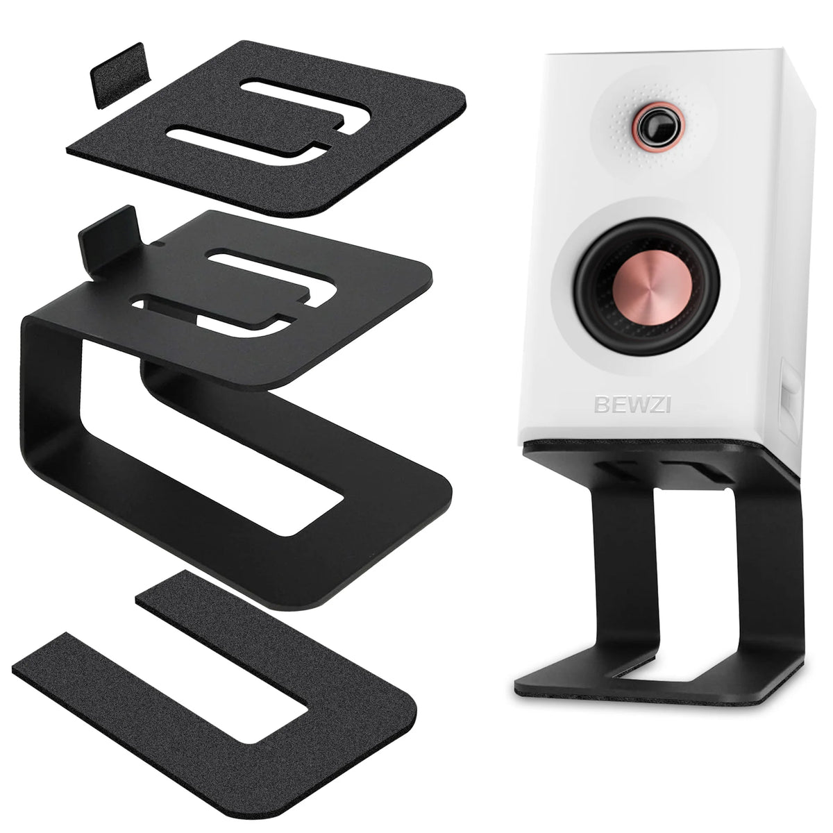 Desktop Speaker Stand Anti-vibration Audio Base Accessory Stand Steel Material Medium Height Speaker Bracket