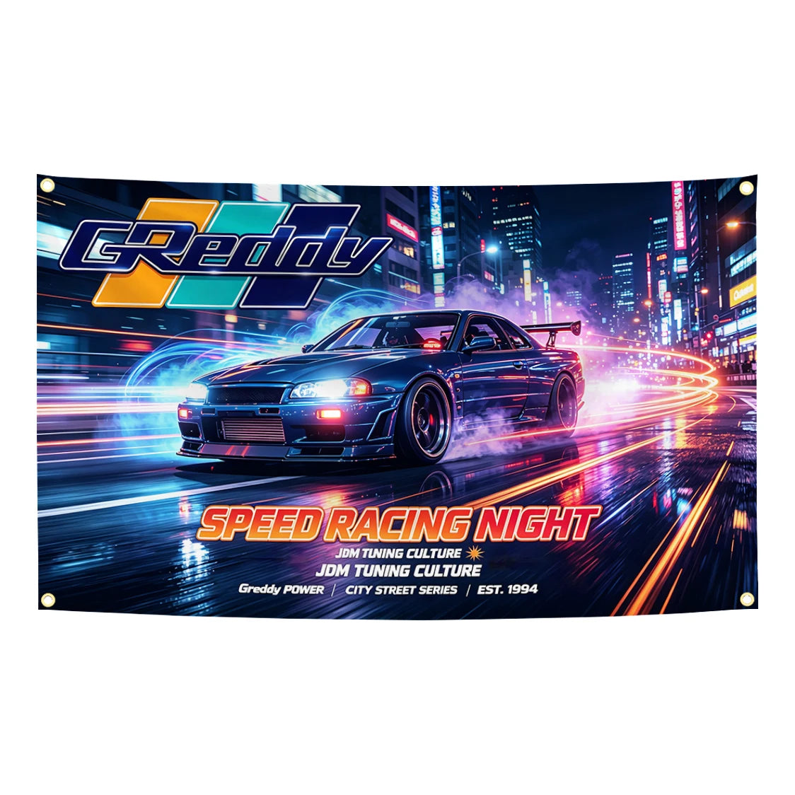 60x90cm 90x150cm 120x180cm GReddys JDM Racing Flag Tapestry Banner Japanese Auto Modify Garage Wall Hanging Flag Decor