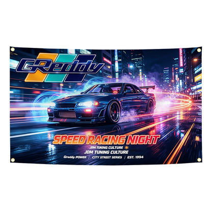 60x90cm 90x150cm 120x180cm GReddys JDM Racing Flag Tapestry Banner Japanese Auto Modify Garage Wall Hanging Flag Decor