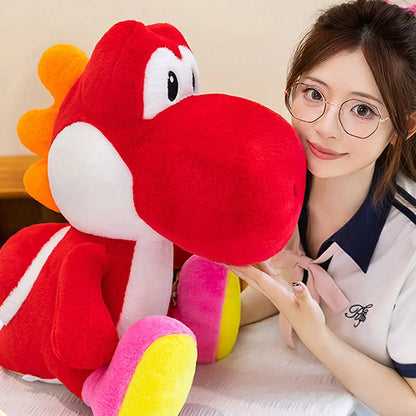 2026 New Red 30cm Cartoon Cute Yoshi Plush Toy Doll Yoshi Dinosaur Plush Soft Fill Toy Pillow Birthday Gift