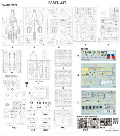 MINIBASE 8002 1/48 Russian Su-27K Sea Flanker w/Kh-41 Moskit - Assemble Scale Model Kit