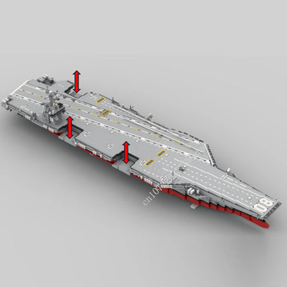 4980PCS New 1:300 Navy Air Carrier CVN-80 Gerald R. Ford Model World Military Building Blocks Toys for Kids Bricks Gifts Boys