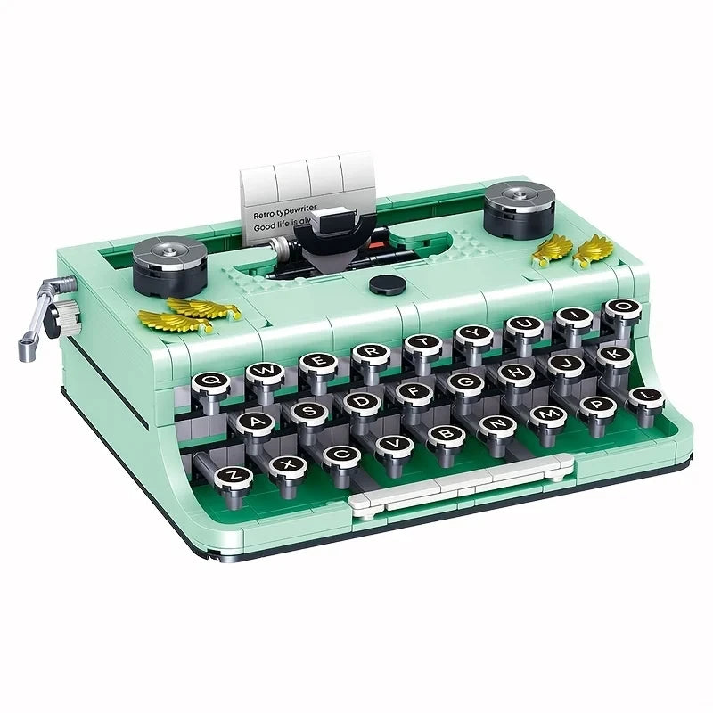 820PCS Typewriter Building Blocks Classic Creative Ideas Machine Retro Micro Building Blocks Toy For Adults Youths Holiday Gifts