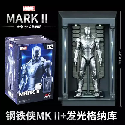Zd Toys Marvel Iron Man Mark Mk1 Mk7 Series Action Figure Movable Collectible Model Desktop Decoration Gift Toys