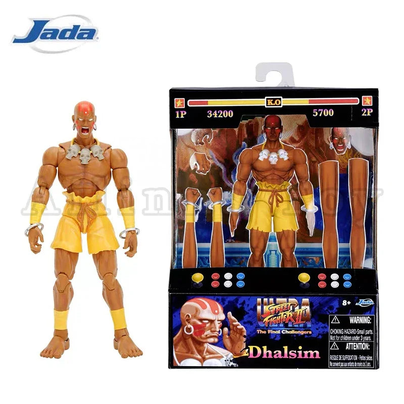 Jada Toys 1/12 6inch Action Figure Ultra Street Fighter II: The Final Challengers Ken M.Bison Dhalsim Anime Toy