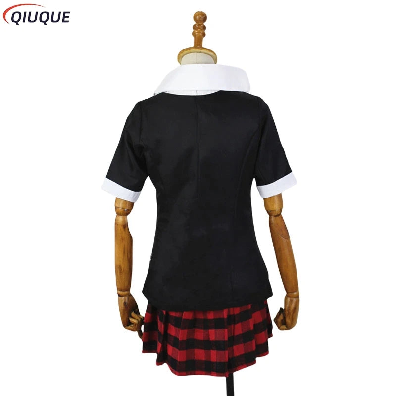 Junko Enoshima Cosplay Danganronpa Costume Anime Dangan Ronpa Cosplay School Uniforms Monokuma Hairpins Women Girl Outfit Suit