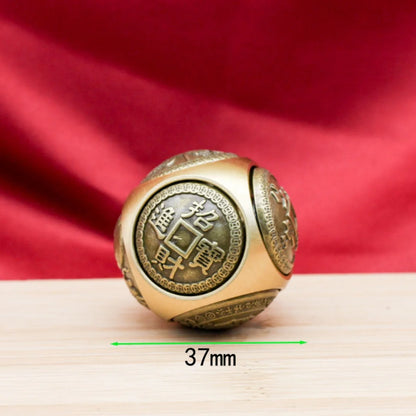 Rotating Six-Faced Chinese Lucky Coin Spinner Fidget Toy Stress Anxiety Relief Sensory Focus Tool For Birthday Christmas Gift