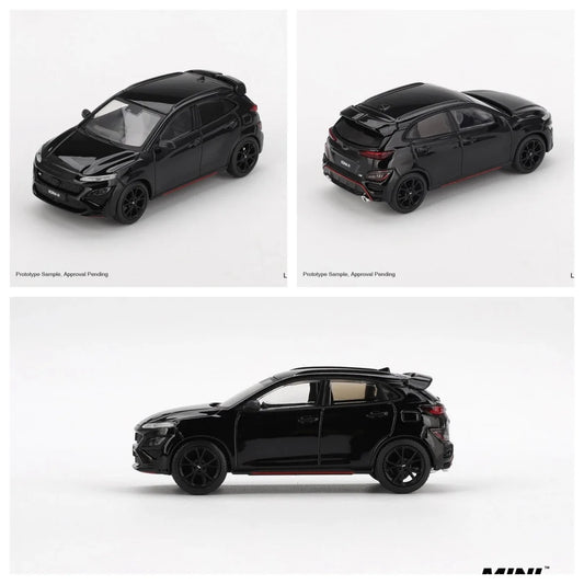 MINI GT #1206 1/64 KONA N Phantom Black Diecast Model Car Collection Limited Edition Alloy