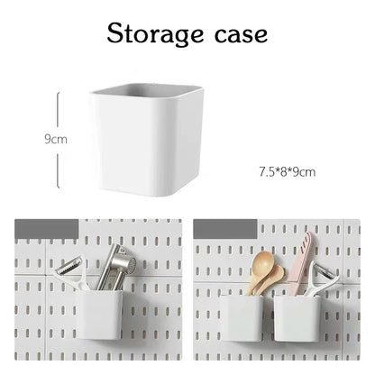 DIY Pegboard Accessories No Punching Kitchen Organization Shelf Storage Box Hooks Wall Organizer Crafts For Garage Room