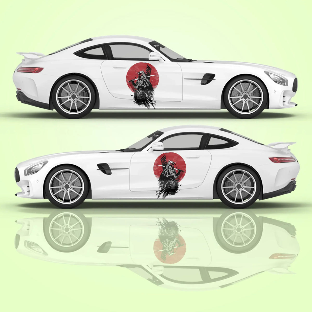 Japanese Samurai Car Stickers Vehicle Painting Taoist Vinyl Packaging Universal Size Anime Car Decoration Modified Stickers