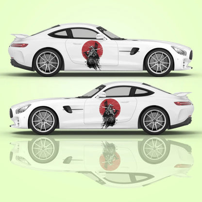 Japanese Samurai Car Stickers Vehicle Painting Taoist Vinyl Packaging Universal Size Anime Car Decoration Modified Stickers