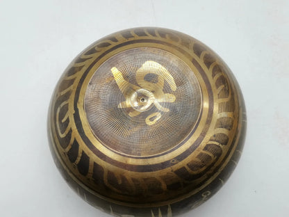 Nepal handmade Tibet Buddha sound bowl Yoga Meditation Chanting Bowl Brass Chime Handicraft music therapy Tibetan Singing Bowl