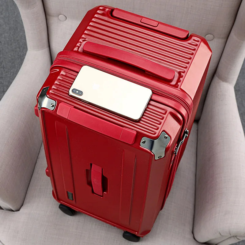 KLQDZMS Women's Suitcase High-quality Large-capacity Trolley Case ABS + PC Family Travel Essentials Men's with Wheels Luggage