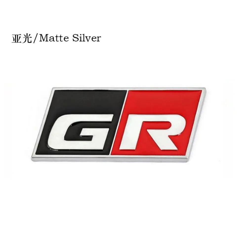 3D Metal Car Sticker Labeling Emblem Badge Decals For Toyota GR Sport C-HR RAV4 Corolla Yaris Camry Prado Prius Auto Accessories