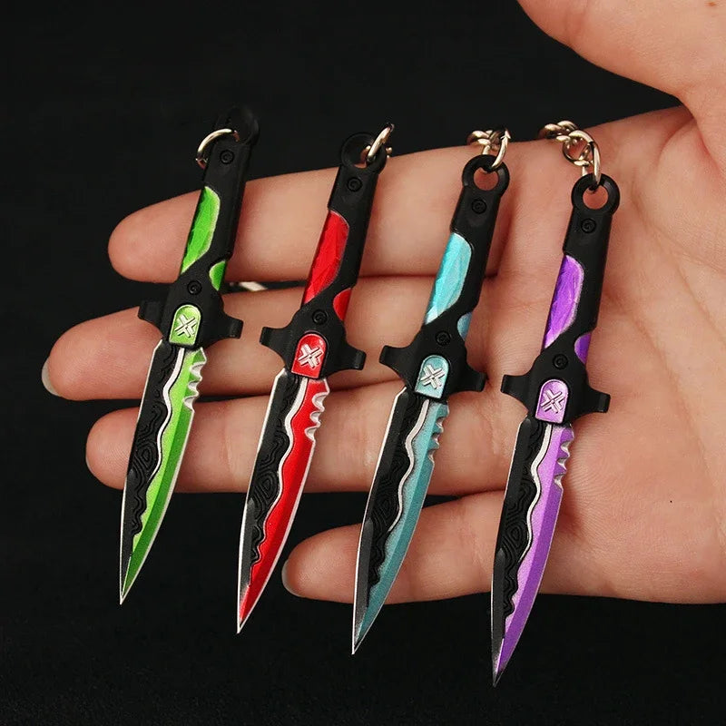 Valorant Melee Reaver 2.0 Karambit Knife Metal M4 Game Peripheral Samurai Sword Alloy Model Keychain Pendant Gifts Toys