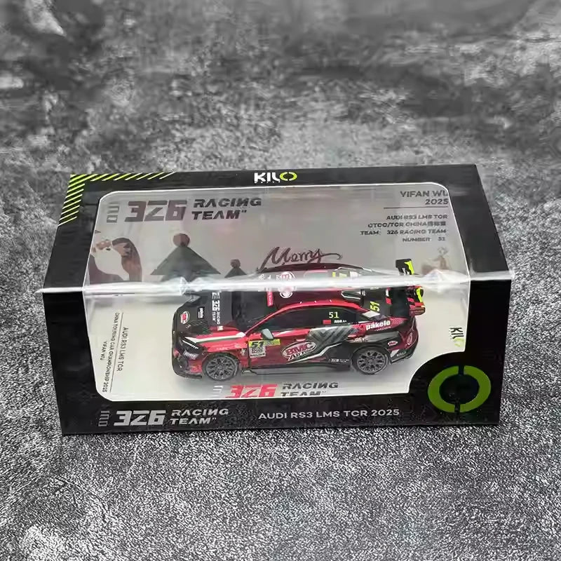KILOworks 1:64 RS3 LMS TCR Alloy Car Diecasts & Toy Vehicles Car Model Miniature Scale Model Car Toys For Children