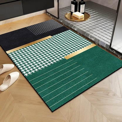1 Elegant Style Diatomaceous Earth Material Machine Washable Rectangular Bathroom Mat, Absorbent Pad, and Entrance Door Mat