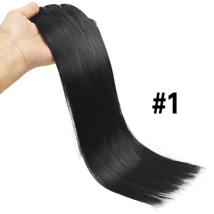Clip In Hair Extensions #6 Chestnut Brown Double Weft Thick 120G 8Pcs Silky Straight Brazilian Clip In Human Hair Extensions