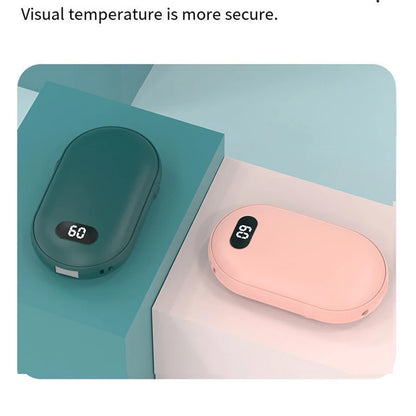 Hand warmer with Double-Sided Heating and Two Temperature Settings, This Portable Hand warmer Can Be Charged