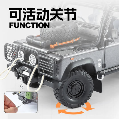 1/24 Land Range Rover Defender 110 Tomb LE Alloy Car Model Diecasts Metal Off-road Vehicles Car Model Sound Light Kids Toys Gift
