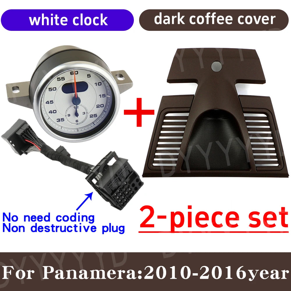 Car Stopwatch Chrono For Porsche Panamera 970 2010-2016 Stop Watch Clock Interior Dashboard Cover Compass Electronic Meter Clock