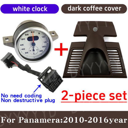 Car Stopwatch Chrono For Porsche Panamera 970 2010-2016 Stop Watch Clock Interior Dashboard Cover Compass Electronic Meter Clock