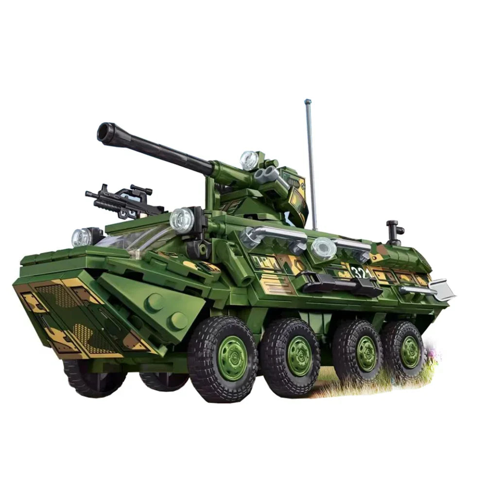 World War Army Military Soldiers SWAT Leopard 2A7 Main Battle Tank Assemble Building Blocks City Construction Bricks Toys Gift