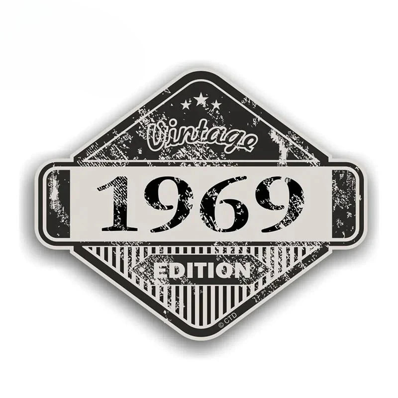 Custom Rusty Patina Aged Vinyl Sticker EARLFAMILY Vintage Car Decal for Window Bumper