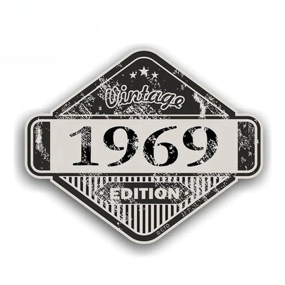Custom Rusty Patina Aged Vinyl Sticker EARLFAMILY Vintage Car Decal for Window Bumper