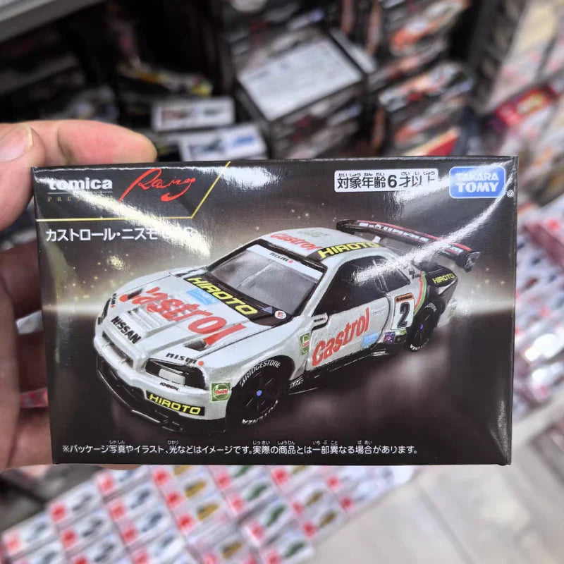 In Stock Original TOMICA Premuim Racing Series Nissan GTR R34 Die Casting Alloy Car Model Collection Surprise Toys Car Model