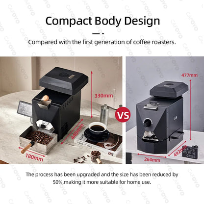 CAFOVO RE-3 Electric Coffee Bean Roaster Machine 200g Direct Fire Stirring Baking Intelligent Dual Mode for Home Use