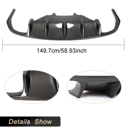 Carbon Fiber Rear Bumper Diffuser Lip Spoiler for Porsche Macan Turbo GTS Sport 2014-2020 Car Racing Rear Apron Lip Body Kit