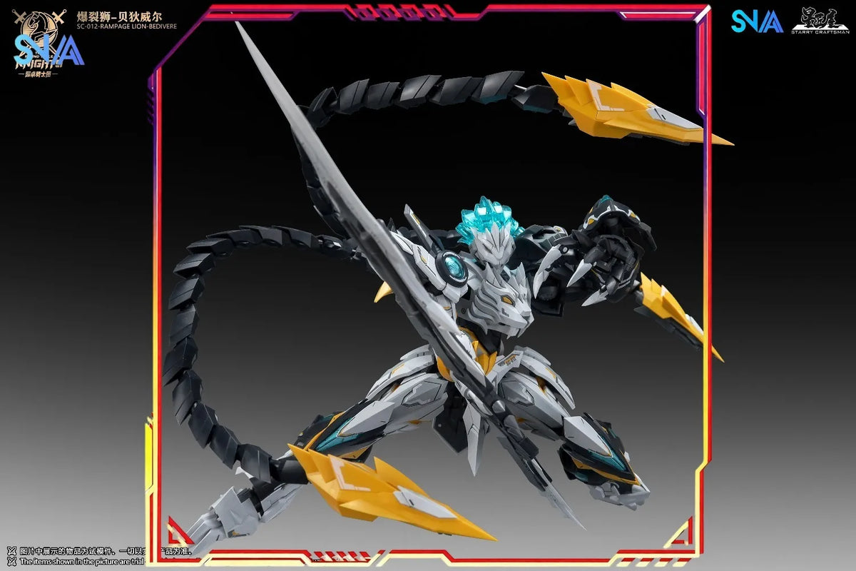 In Stock Snaa 1/144 SC-012 RAMPAGE LION-BEDIVERE Figure The Round Table Knights Figurine Model Pvc Statue CollectionToy Original