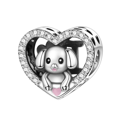 Orstarry 925 Sterling Silver Cute Rabbit Animal Beads Original Pendants Bracelet Charm Jewelry Party DIY Trendy Gifts