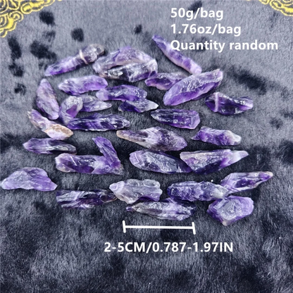 Natural Amethyst Dog Tooth Chips Small Rough Crystal Points Gravel For Succulent Pot Aquarium Vase Filling Chakra Healing Decor