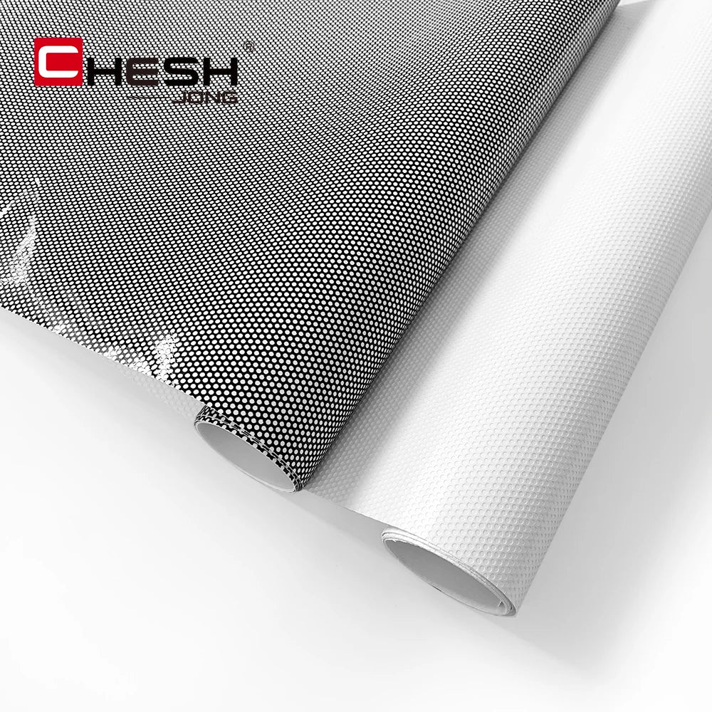 One Way Vision Fly Eye Tint Perforated Mesh Black White Film Car Tint Window Tint Car Wrap Film Sticker Motorcycle Scooter Decal