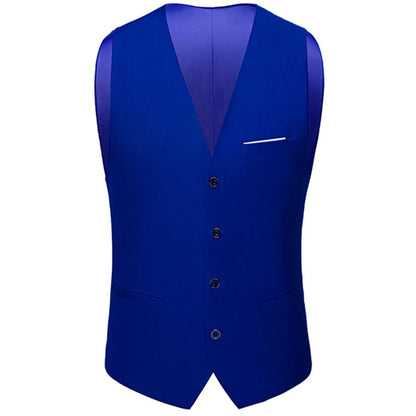High Quality Men Suit Vest Waistcoat Business Casual Slim Groom Groomsman Wedding Men's Dress Blazer Vests 9 Colors Formal Party
