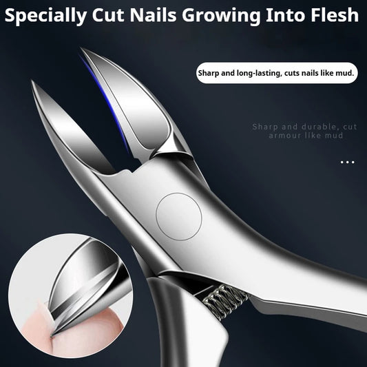 Cuticle Nippers Scissors Trimmer Dead Skin Remover, Foot Hard and Thick Toenails Nail Clippers Stainless Steel Eagle Beak Pliers