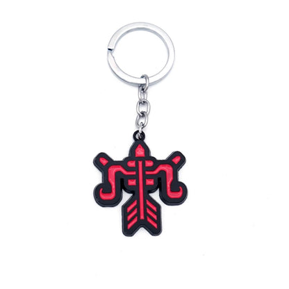 5cm/1.96in Monster Hunter Peripheral Keychain World Hunter Guild Logo Greatsword Bow Taijutsu Sword Exterminating Dragon Pendant