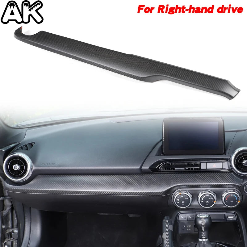 For Mazda MX-5 ND Miata Fiat/Abarth 124 2016-2026 Real Carbon Fiber Car Center Console Dashboard Cover Interior Accessories L/R