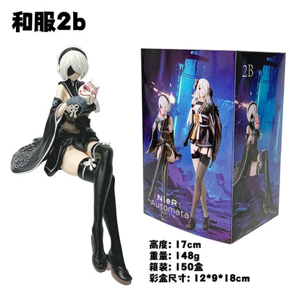 Yorha No.2 Type B Anime Girl Figure Ver1.1a Model A No.2 Kimono Action Figure Collection Modle Toy Boy'S Birthday Gift