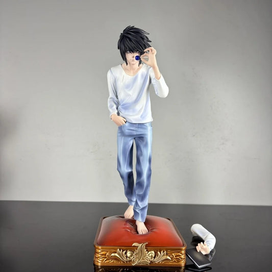 【C4 STUDIO】30cm/11.81 Inch Anime DEATH NOTE L Lawliet GK Figure Standing Statue Ornament Collectible Model Toy Gift