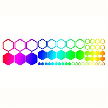 52pcs Honeycomb Auto Vinyl Decals Large and Small Combination Hexagonal Stickers DIY Car Body Cool Styling Open Style Decoration