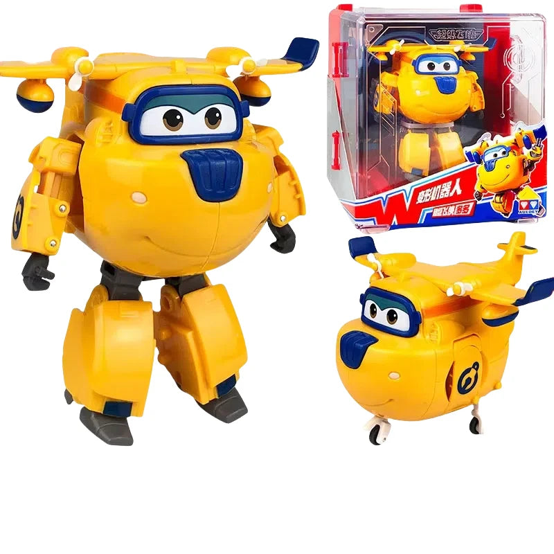 New Hot Super Wings Large Transformation Anime Transformation Flat Robot Action Character Transformation Toy Children'S Gift